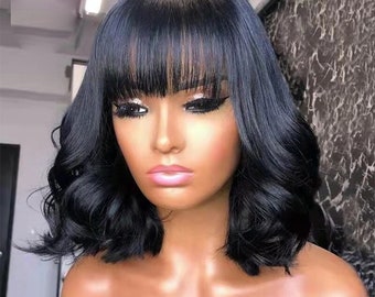 black wigs with bangs