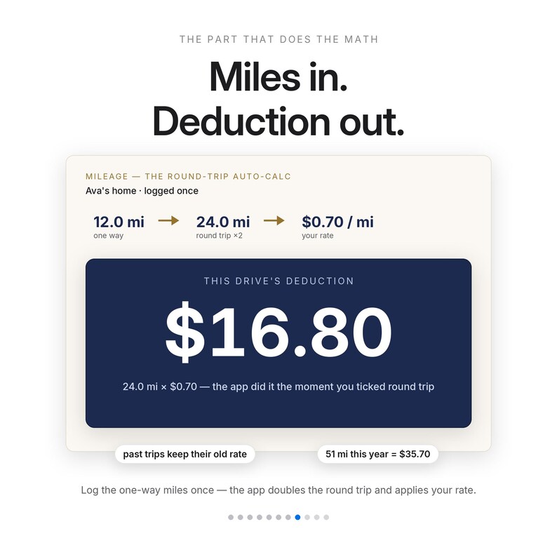 Tutor Expense and Mileage Tracker App Bill Clients for Materials and Travel Track Write-Offs No Spreadsheet Offline One File image 8