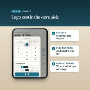 Renovation Budget Planner Web App, Remodel Cost Tracker, Two-Screen Layout, Compatible with iPhone Duo imagen 6