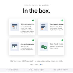 Foglio di calcolo per il budget dei licenziamenti / Piano finanziario per la perdita del lavoro e calcolatore di autonomia per Excel e Fogli Google / Strumento di monitoraggio di indennità di fine rapporto e disoccupazione immagine 9