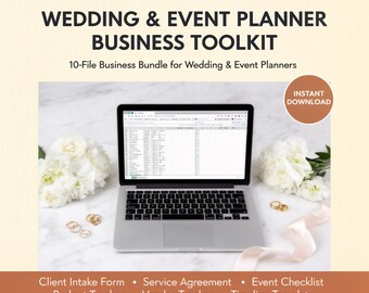 Wedding & Event Planner Business Toolkit | Client Intake Contract Budget Tracker | Digital Download for Planners