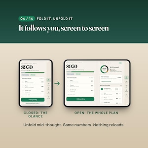 Paycheck Budget Web App, Offline Budget Planner with Two-Screen Layout, Compatible with iPhone Duo image 4