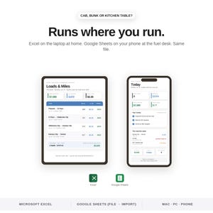 ADHD Trucker Planner Spreadsheet Truck Driver Life Command Center Excel Google Sheets Loads HOS Fuel Tracker Brain Dump Habits Organizer image 8