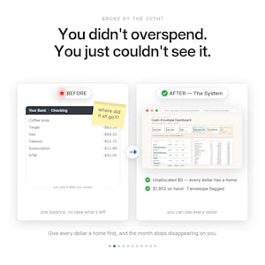 Cash Envelope Budget Spreadsheet | Cash Stuffing Digital System, Excel and Google Sheets | Paycheck Envelope Budgeting, Denomination Helper image 2