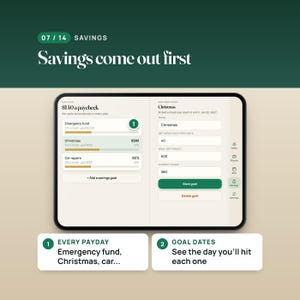 Paycheck Budget Web App, Offline Budget Planner with Two-Screen Layout, Compatible with iPhone Duo image 7