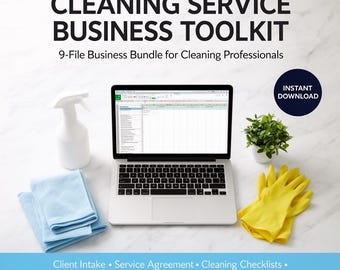 Kit di strumenti per imprese di pulizie / 9 moduli professionali per contratti di servizio / Download digitale