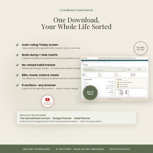 ADHD Life Command Center App | Interactive Life Dashboard for Any Browser | Daily Planner, Habit & Routine Tracker | Neurodivergent image 10