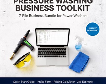 Pressure Washing Business Forms Toolkit | Client Pricing Calculator, Work Order Tracker (Digital Download)