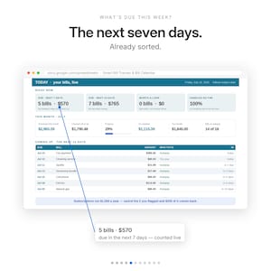 Suivi des factures : calendrier et liste de contrôle des paiements mensuels pour Excel et Google Sheets ; gestion des échéances et des paiements automatiques d’abonnements. image 5