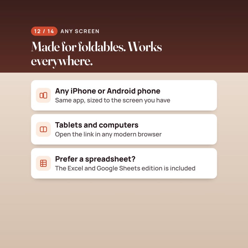 Debt Payoff Planner Web App, Snowball and Avalanche Tracker, Two-Screen Layout, Compatible with iPhone Duo image 12