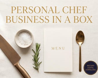 Start a Personal Chef Business in a Box | Book Your First Client | Canva Forms, Pricing Calculator, Service Agreement & Scripts | Excel PDF