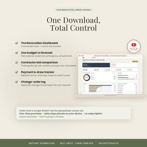 Home Renovation Budget Dashboard | Interactive Renovation App for Any Browser | Live Bid Comparison and Draw Tracker image 10