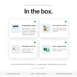 First Home Buyer Spreadsheet | Down Payment and Closing Cost Savings Planner | Mortgage Affordability Calculator for Excel and Google Sheets image 9