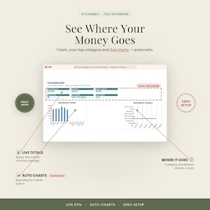 Expense Tracker Spreadsheet | Monthly Spending Tracker for Excel and Google Sheets | Personal and Small Business Expenses by Category image 2