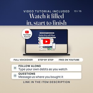 Debt Payoff Tracker Spreadsheet | Debt Snowball, Avalanche, Mortgage Payoff Calculator, Paycheck Plan, Debt Free Date | Excel Google Sheets Bild 13
