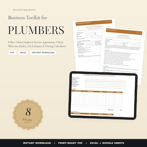Plumber Business Toolkit | 8-File Bundle for Contractors (Instant Download)