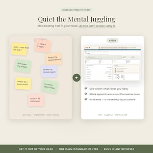 ADHD Life Command Center App | Interactive Life Dashboard for Any Browser | Daily Planner, Habit & Routine Tracker | Neurodivergent image 8