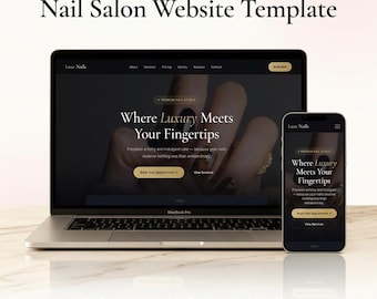 Template per sito web di salone di bellezza, elegante e raffinato, in HTML, senza canone mensile (download digitale)