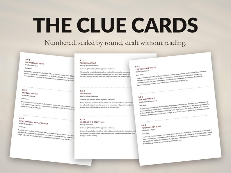 Murder Mystery Party Game Printable for 4-20 Players | Host Can Play, No Acting, Full Kit with Host Guide | Instant Download Dinner Party image 11