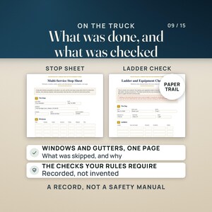 Window Cleaning Business Toolkit | Gutter Cleaning Forms Bundle with Pane Count Estimate Calculator, Invoice & Route Sheet | Excel PDF image 9