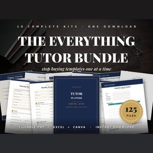 The Everything Tutor Bundle | All 10 of Our Tutoring Business Kits in One | Planner, Contract, Parent Comms, Marketing, Tax & More