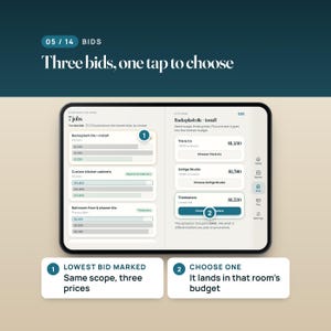 Renovation Budget Planner Web App, Remodel Cost Tracker, Two-Screen Layout, Compatible with iPhone Duo imagen 5