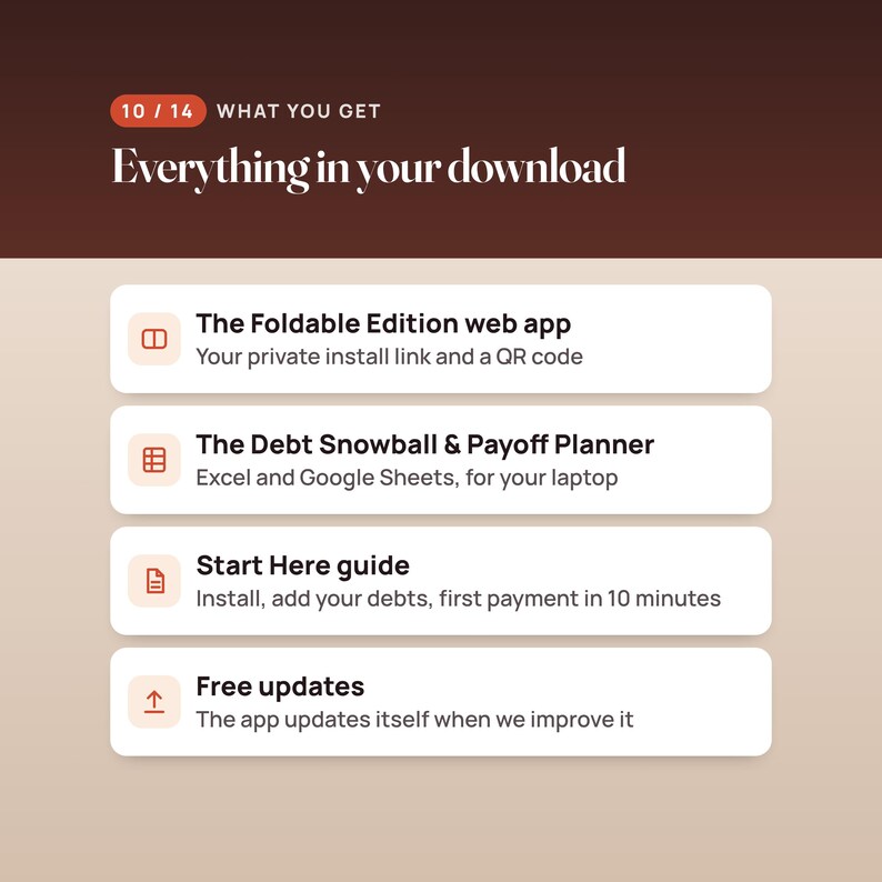 Debt Payoff Planner Web App, Snowball and Avalanche Tracker, Two-Screen Layout, Compatible with iPhone Duo image 10