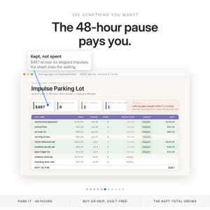 ADHD Budget Spreadsheet Money Command Center for Excel and Google Sheets | Safe to Spend Paycheck Budget Impulse Tracker | Light Dark Mode image 6