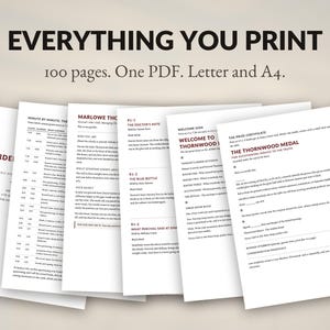 Murder Mystery Party Game Printable for 4-20 Players | Host Can Play, No Acting, Full Kit with Host Guide | Instant Download Dinner Party image 2