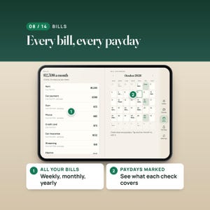 Paycheck Budget Web App, Offline Budget Planner with Two-Screen Layout, Compatible with iPhone Duo image 8