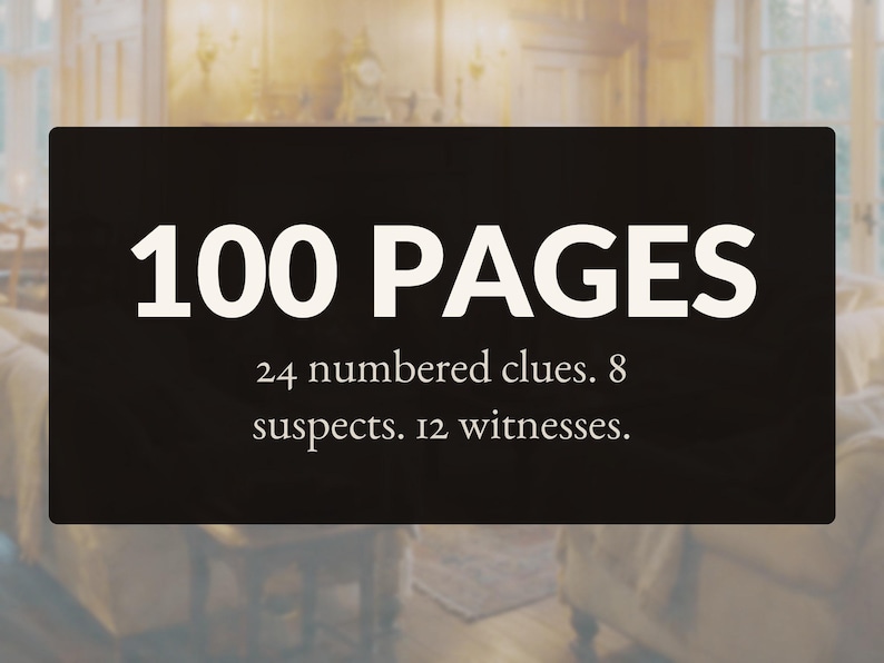 Murder Mystery Party Game Printable for 4-20 Players | Host Can Play, No Acting, Full Kit with Host Guide | Instant Download Dinner Party image 5