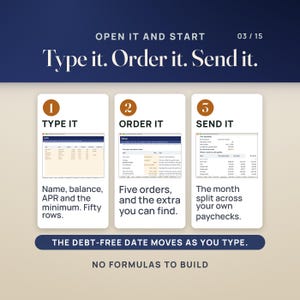 Debt Payoff Tracker Spreadsheet | Debt Snowball, Avalanche, Mortgage Payoff Calculator, Paycheck Plan, Debt Free Date | Excel Google Sheets Bild 3