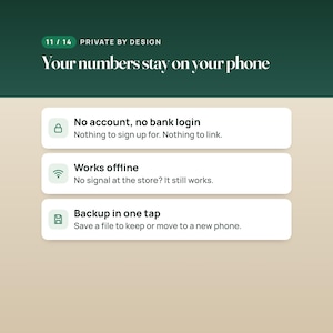 Paycheck Budget Web App, Offline Budget Planner with Two-Screen Layout, Compatible with iPhone Duo image 11
