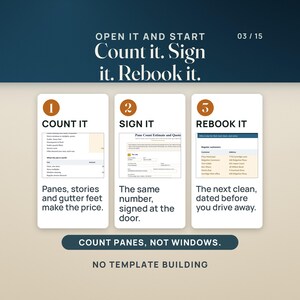 Window Cleaning Business Toolkit | Gutter Cleaning Forms Bundle with Pane Count Estimate Calculator, Invoice & Route Sheet | Excel PDF image 3