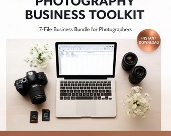 Photography Business Toolkit | Client Contract Shot List Pricing Calculator | Digital Download for Photographers