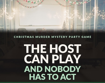 Christmas Murder Mystery Party Game for 4-20 Players | Office Holiday Party Kit, Host Can Play, No Acting | Printable Instant Download PDF