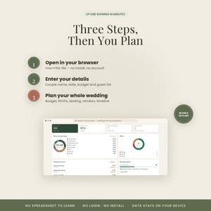 Wedding Planning Dashboard App | Interactive Budget, Guest List, RSVP & Seating Chart Planner | Runs in Any Browser, No Subscription image 8