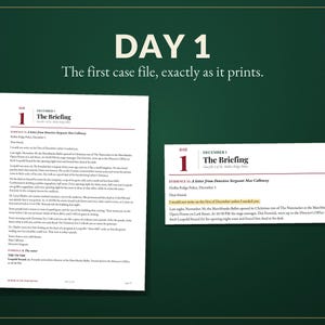 Murder Mystery Advent Calendar Printable, 24 Day Christmas Detective Game for Adults and Teens, Murder at the Marchbanks, Cozy Whodunit bild 3