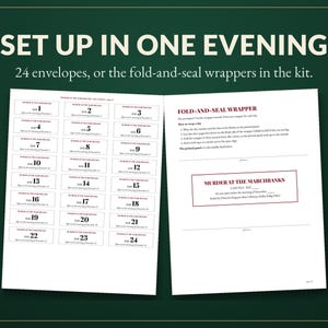 Murder Mystery Advent Calendar Printable, 24 Day Christmas Detective Game for Adults and Teens, Murder at the Marchbanks, Cozy Whodunit bild 10