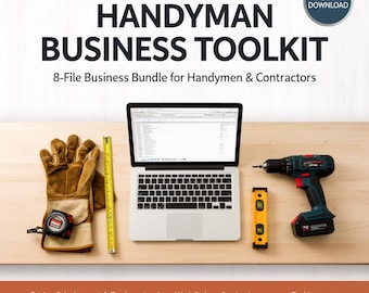 Handyman Business Toolkit | Estimate, Invoice, Job Tracker (Digital Download)