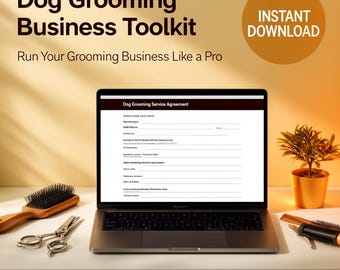 Dog Grooming Business Toolkit | 11 Professional Forms | Pricing Calculator Scheduler | Digital Download