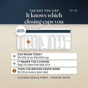 Real Estate CRM and Transaction Tracker Spreadsheet | Realtor Commission Calculator, Split and Cap, Closing Deadlines | Excel Google Sheets image 7