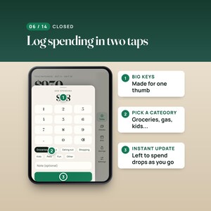 Paycheck Budget Web App, Offline Budget Planner with Two-Screen Layout, Compatible with iPhone Duo image 6