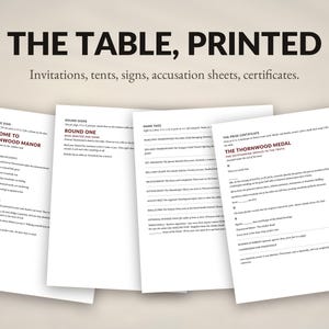 Murder Mystery Party Game Printable for 4-20 Players | Host Can Play, No Acting, Full Kit with Host Guide | Instant Download Dinner Party image 12