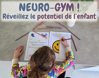 Printable activity book for preschoolers aged 4-6 | Fine motor skills games and children's neuro-gym | Concentration and calming exercises (PDF)