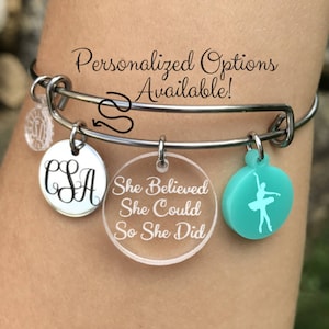 Ballerina Bracelet, Dance Bracelet, Ballet Bracelet, Dance Bangle, Dancer Gifts for Girls, Dance Gifts, Ballerina Gift, Dance Jewelry
