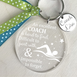 Swim Coach Gift, Swim Coach Keychain, Swimming Coach Gift, Swimming Coach Keychain, Swim Coaches Gift, Swim Instructor Gift, Coach Gift Idea