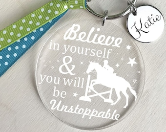 Equestrian Keychain, Horse Bag Charm, Horse Keychain, Horse Bag Tag, Horse Key Holder, Horse Keychain Personalized, Horse Gift Girls