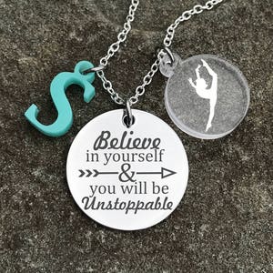 Turnen ketting, gymnastiek ketting voor meisjes, gymnastiek ketting gepersonaliseerd, gymnast ketting, gymnastiek geschenken, cadeau voor gymnast