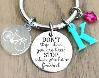 Cycling Keychain, Bike Keychain, Cyclist Keychain, Womens Cycling Gift, Cyclist Gift, Bicycle Gifts for Women, Bicycle Keychain, Keyring